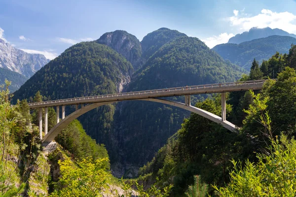 Estrada Montanha Para Mangart Parque Nacional Ttriglav Eslovénia — Fotografia de Stock