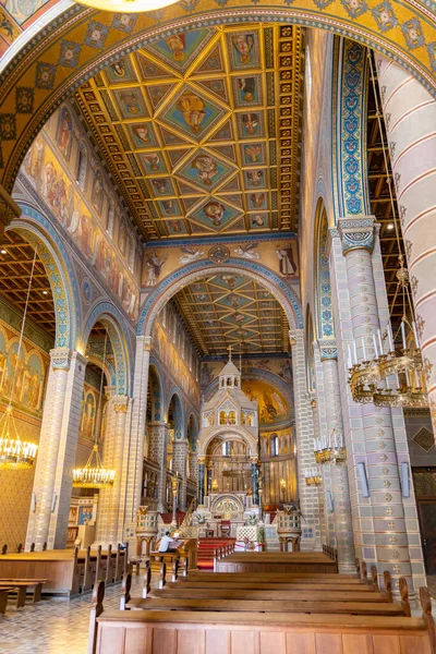 Interiör Pecs Cathedral Baranya County Ungern — Stockfoto