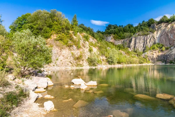 Översvämmad Före Detta Gruva Nära Benatina Sobrance District Kosice Region — Stockfoto