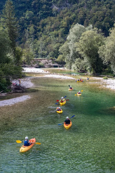 Rafting Sava Bohinjka Triglav Nationalpark Slowenien — Stockfoto