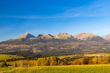 Sonbahar zamanı yüksek Tatras, Slovakya