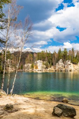 Adrspach Gölü, Teplice Adrspach Kayalıkları, Doğu Bohemya, Çek Cumhuriyeti