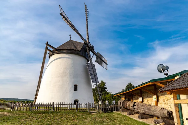 Vinhedo Perto Windmill Retz Baixa Áustria Áustria — Fotografia de Stock