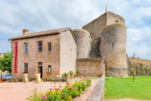 Zamek Semur Brionnais Burgundia Francja — Zdjęcie stockowe