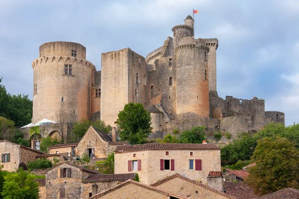 Zamek Bonaguil Lot Garonne Francja — Zdjęcie stockowe