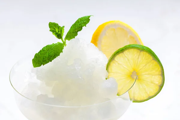 lemon and lime sorbet sorbet with mint