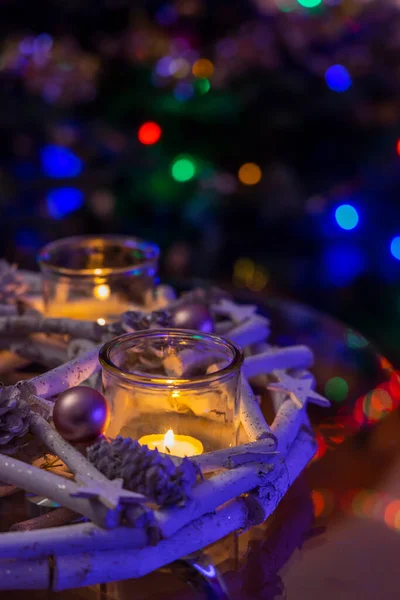 Современный Венок Рождественской Елкой — стоковое фото
