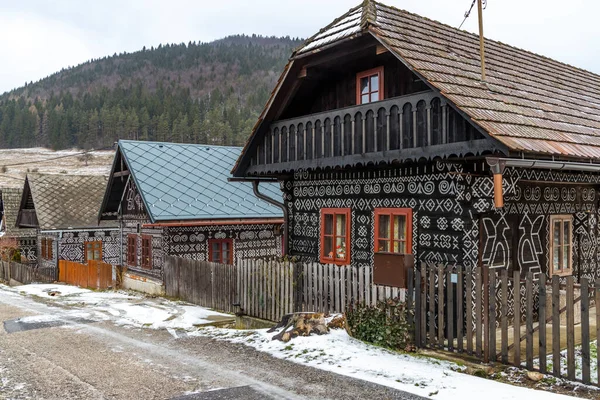 Geschilderd Folk Huis Unesco Dorp Cicmany Slowakije — Stockfoto