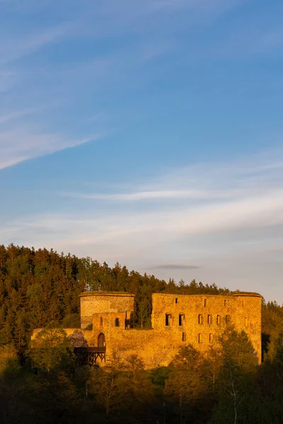 Ruínas Castelo Krakovec Boêmia Central República Checa — Fotografia de Stock