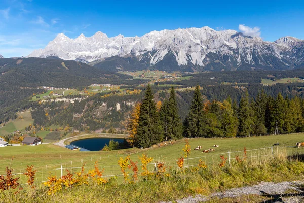 Autumn View Dachstein Massif Austria — Stock Photo, Image