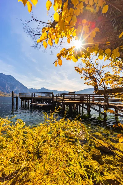 Jezioro Zamki Park Austria — Zdjęcie stockowe