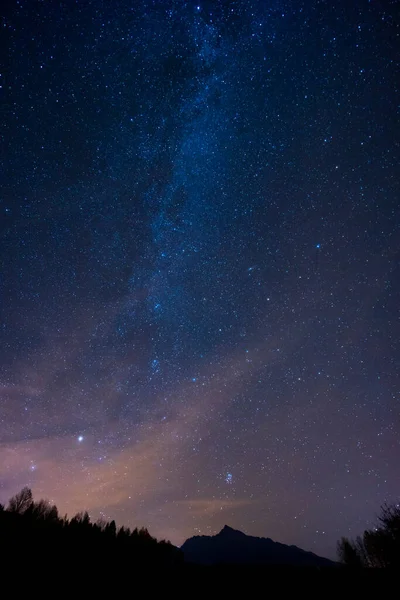 High Tatras Slovakya Yakınlarında Gece Gökyüzü — Stok fotoğraf