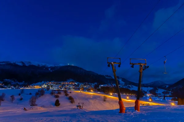 Evening Skiing Ski Center Donovaly Slovakia — Stock Photo, Image