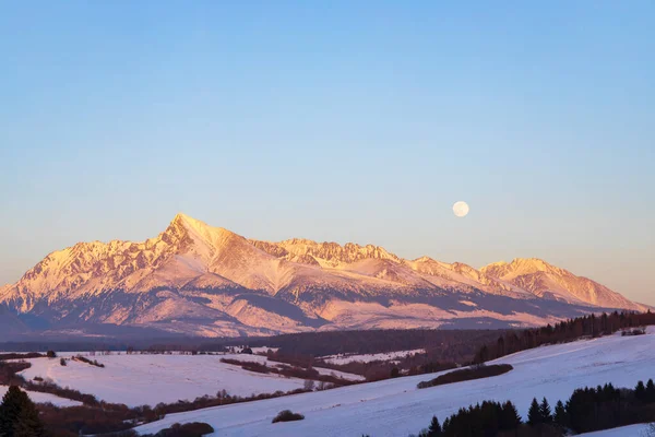 Криванская Гора Закате Высоких Татрах Словакия — стоковое фото