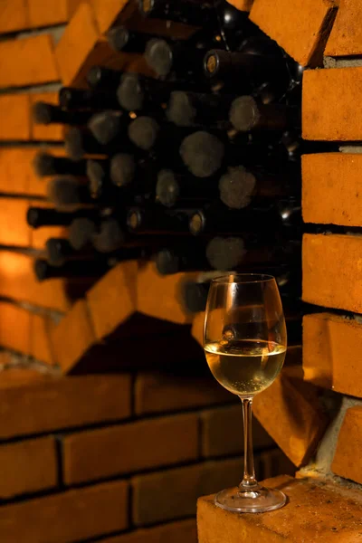 Adega Com Vinho Arquivo Região Znojmo Morávia Sul República Checa — Fotografia de Stock