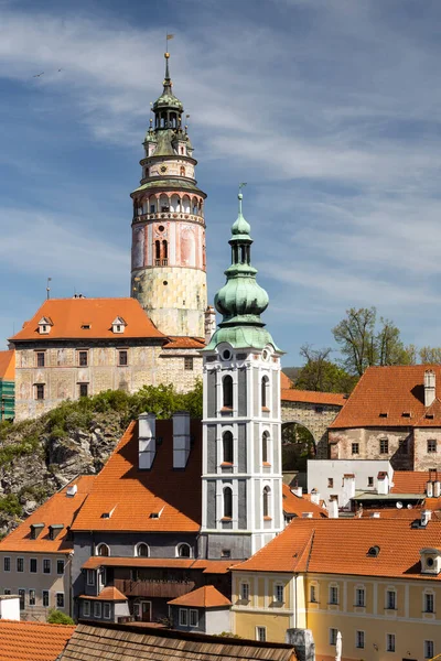 Kilátás Város Vár Cseh Krumlov Dél Csehország Csehország — Stock Fotó