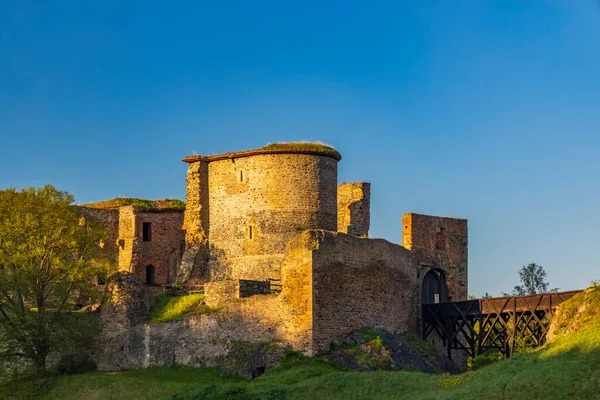 Ruiner Krakovec Slott Centrala Böhmen Tjeckien — Stockfoto