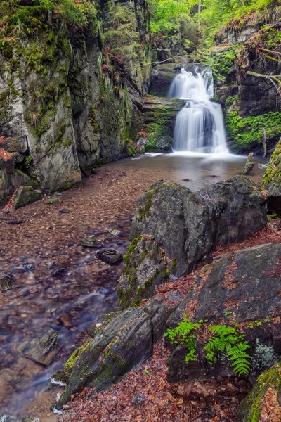 Cascate Resov Sul Fiume Huntava Nizky Jesenik Moravia Settentrionale Repubblica — Foto Stock