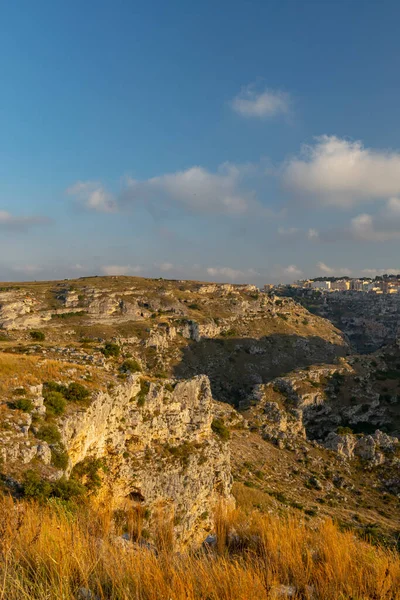 Unesco Site Starobylé Město Matera Sassi Matera Basilicata Jižní Itálie — Stock fotografie