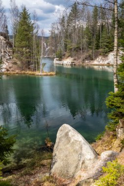 Adrspach Gölü, Teplice Adrspach Kayalıkları, Doğu Bohemya, Çek Cumhuriyeti