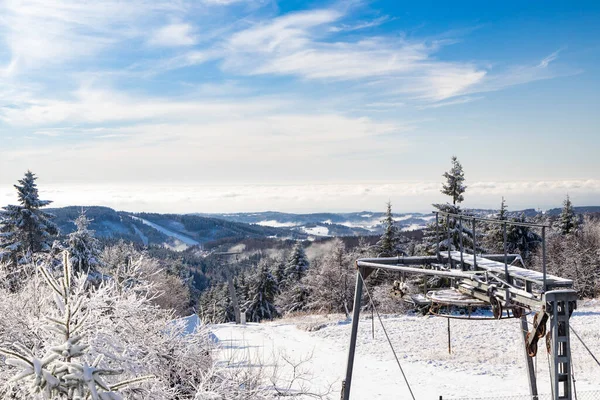 Góry Orlickie Zimą Czechy — Zdjęcie stockowe