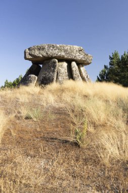Alijo yakınlarındaki Dolmen Anta de Fonte Coberta, Vila Cha, Portekiz