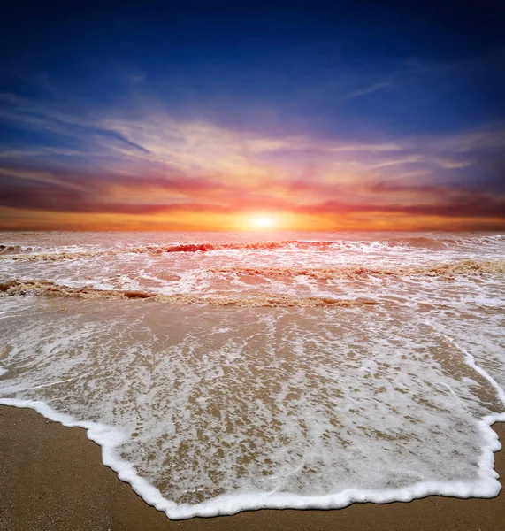 Красивый Пейзаж Заката Море — стоковое фото