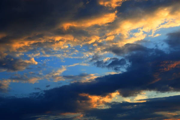 Céu Agradável Noite Após Pôr Sol Verão — Fotografia de Stock