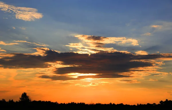 Abstracte Zonsondergang Hemel Met Wolken — Stockfoto