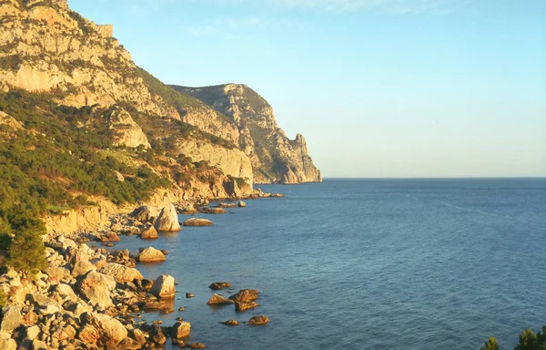 Paisaje Con Las Rocas Orilla Del Mar Crimea — Foto de Stock