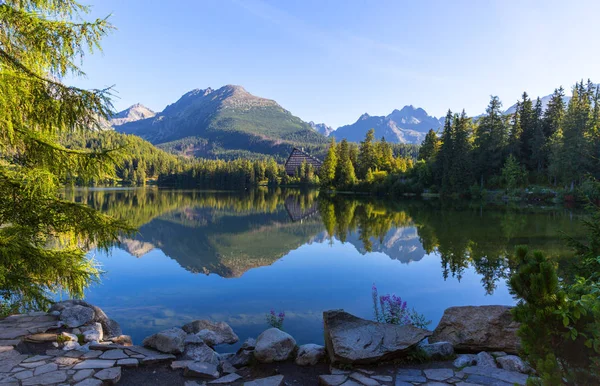 Ochtend Landschap Bergmeer Tatra — Stockfoto