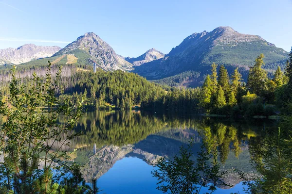 Scena Góry Jezioro Tatrach — Zdjęcie stockowe