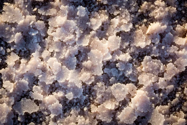 Garam Kristal Pada Permukaan Danau Abstrak Latar Belakang — Stok Foto