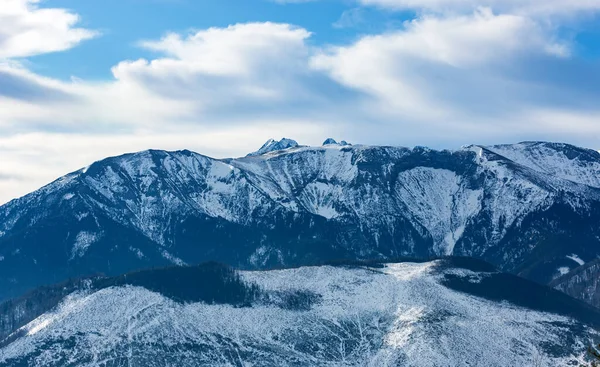 Vue Hiver Sur Les Hautes Tatras Depuis Vallée Bahledova Slovaquie — Photo