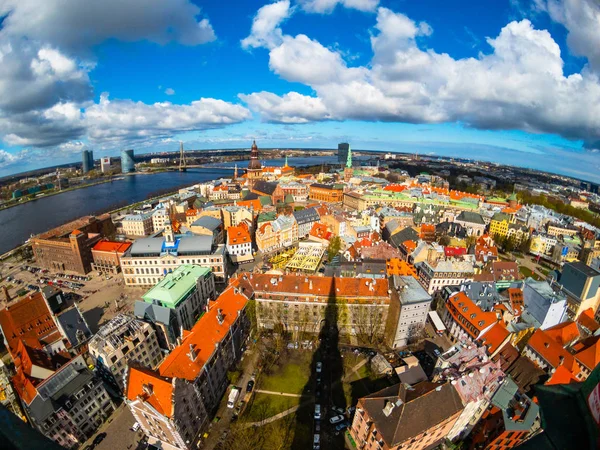 Вид зверху Старе місто Риги — стокове фото
