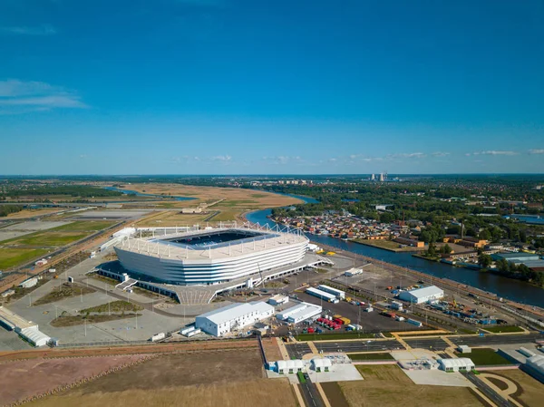 A construção de um estádio de futebol para a Copa do Mundo de Fifa 2018 está concluída — Fotografia de Stock