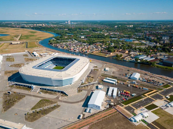 Byggandet av en fotbollsarena för Fifa VM 2018 är klar — Stockfoto