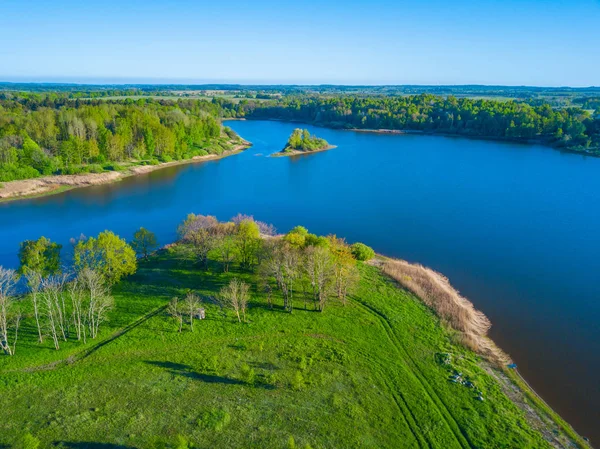 Letecký krajina ostrůvek — Stock fotografie