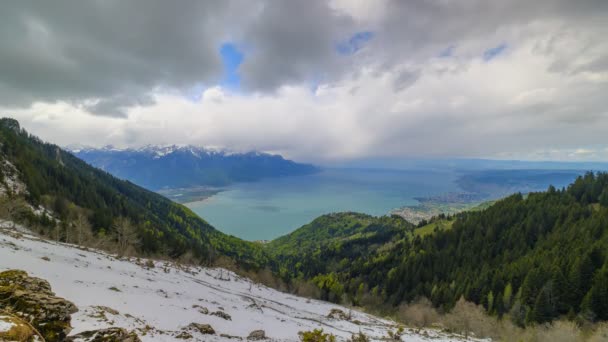 Schöne Berglandschaft der Schweiz — Stockvideo