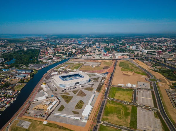 Zakończeniu budowy stadionu piłkarskiego dla Fifa World Cup w 2018 roku — Zdjęcie stockowe