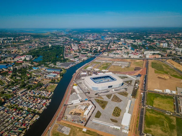 Bau eines Fußballstadions für die Fußball-WM 2018 ist abgeschlossen — Stockfoto