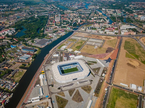 Zakończeniu budowy stadionu piłkarskiego dla Fifa World Cup w 2018 roku — Zdjęcie stockowe