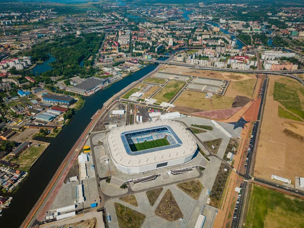 Zakończeniu budowy stadionu piłkarskiego dla Fifa World Cup w 2018 roku — Zdjęcie stockowe