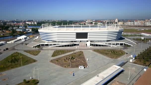 A construção de um estádio de futebol para a Copa do Mundo de Fifa 2018 está concluída — Vídeo de Stock