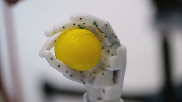 Τεχνητό χέρι ρομποτικό πρωτότυπο πλαστικό — Αρχείο Βίντεο