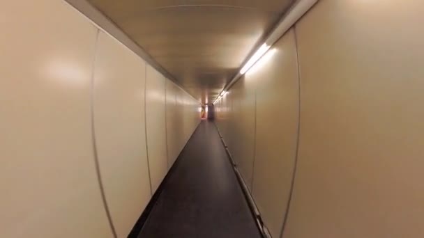 POV marche à travers la porte, embarquement à l'avion — Video