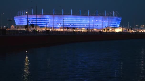 Bau eines Fußballstadions für die Fußball-WM 2018 ist abgeschlossen — Stockvideo