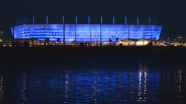 Завершено строительство футбольного стадиона к чемпионату мира по фифе 2018 — стоковое видео