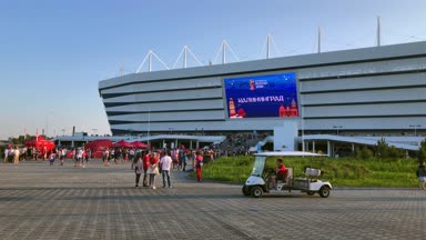 Futbol taraftarları stadion Kaliningrad ziyaret, Hırvatistan ile Türkiye arasında maç
