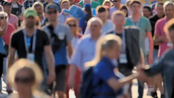 Crowd of people on the street. — Stock Video